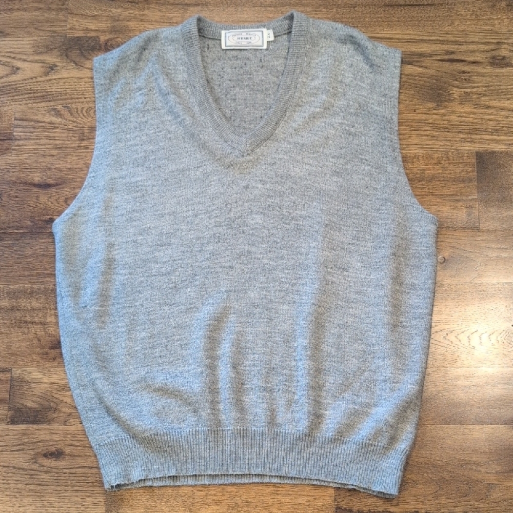 Mens Jersild gray wool blend sweater vest size 2X